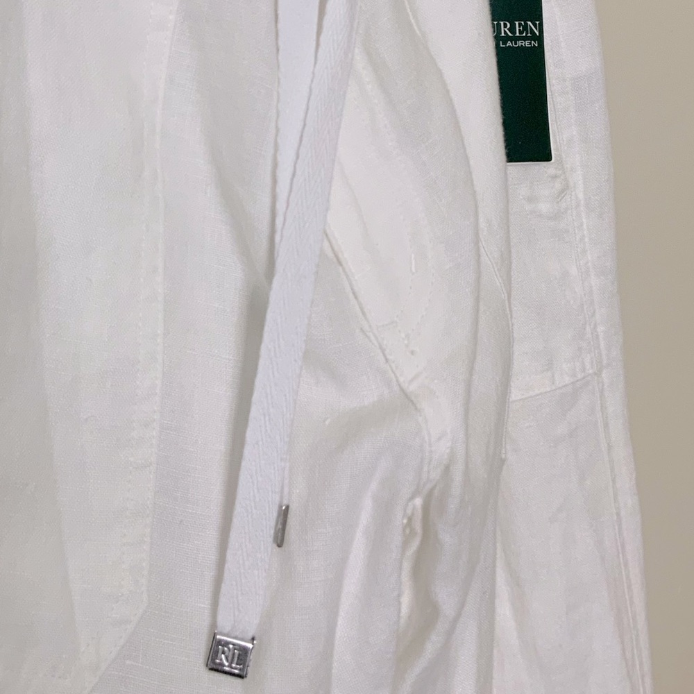Wide Leg Drawstring Waist Linen Pants NWT - Picture 7 of 8